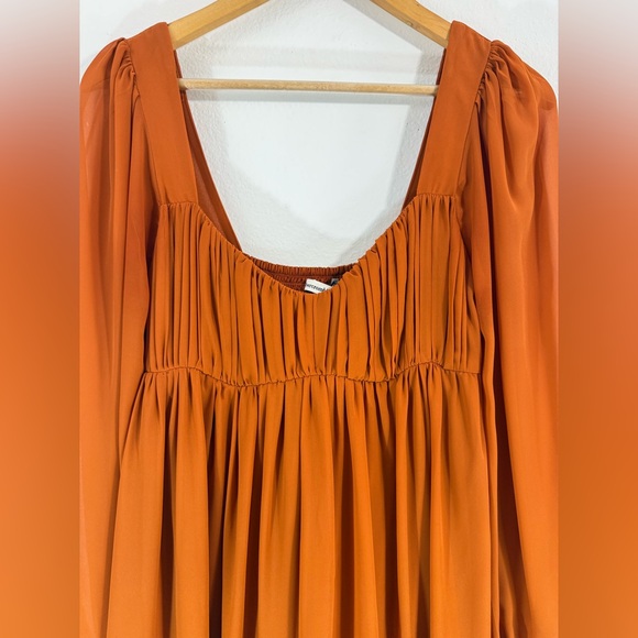 Abercrombie & Fitch Women’s Long-Sleeve Ruched Babydoll Mini Dress – Size Small - Picture 4 of 11